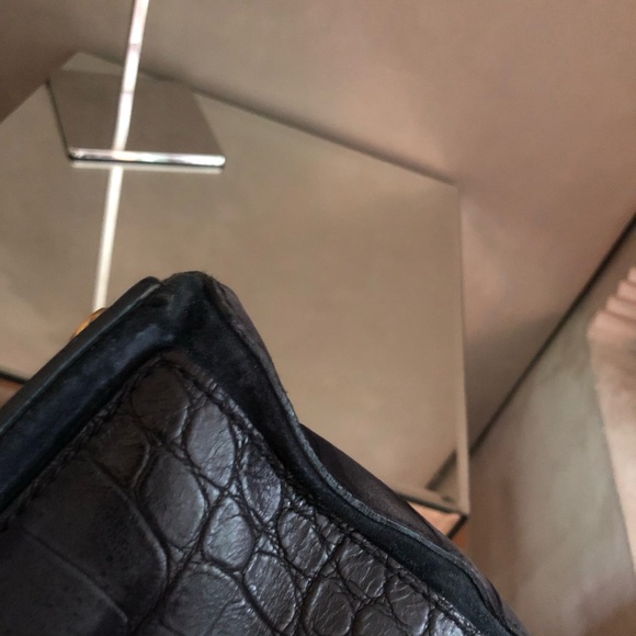 YSL muse two croc embossed nubuck bag - Picture 7 of 13